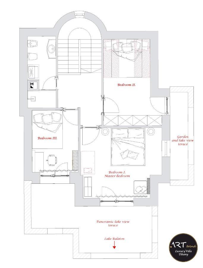 Arttrend Luxury Villa Tihany Eksteriør bilde
